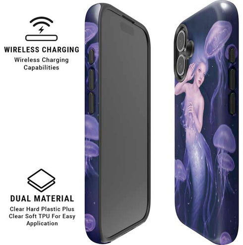Mermaid and Jellyfish by Rachel Anderson iPhone 16 Magsafe Impact Case